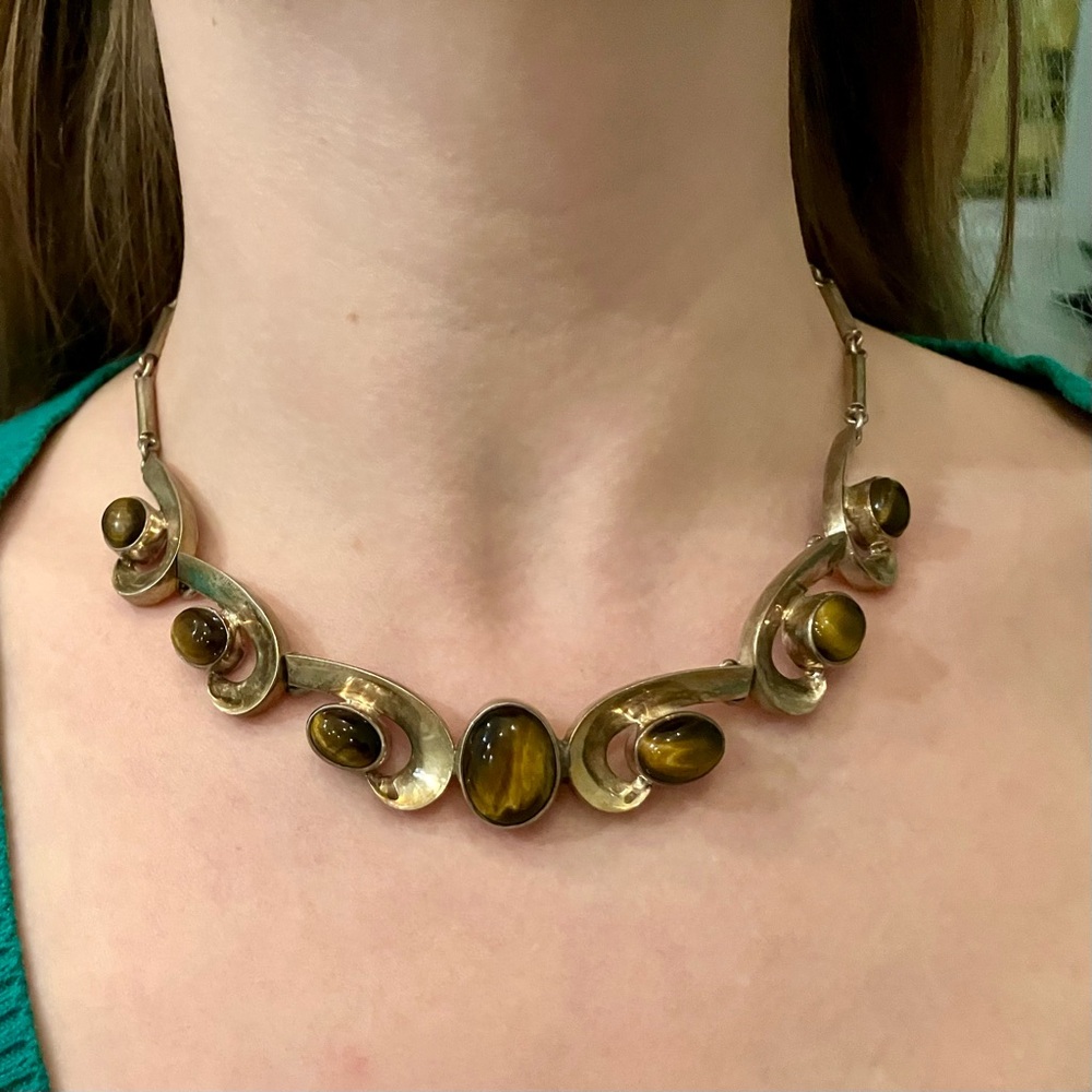 Vintage Taxco choker, stamped 970 silver